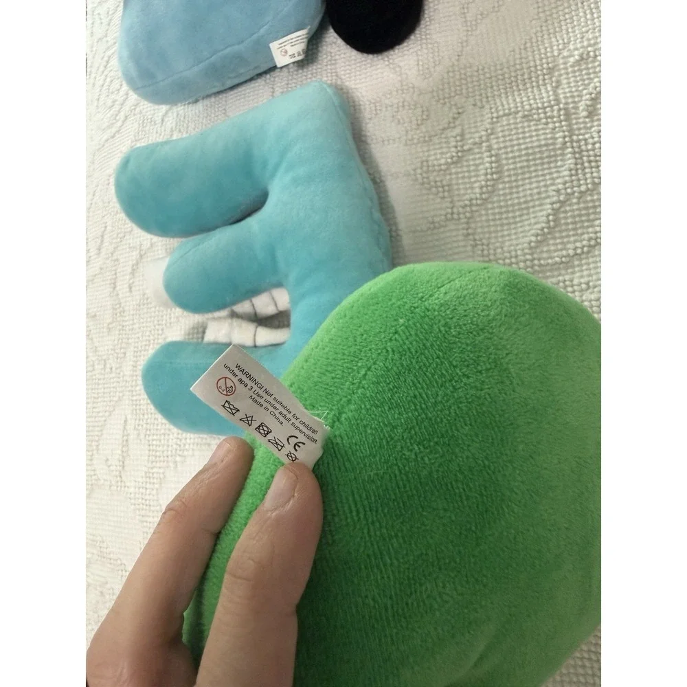 Alphabet Lore Plush Set B E F D‎ Stuffed Animal Toy Letters Blue Green Black
